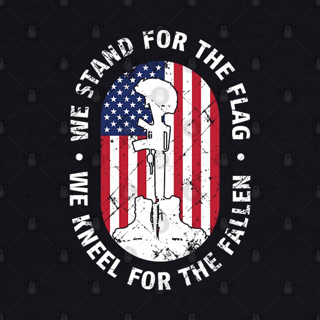 We Stand For The Flag We Kneel For The Fallen Women Men Gift by teeleoshirts